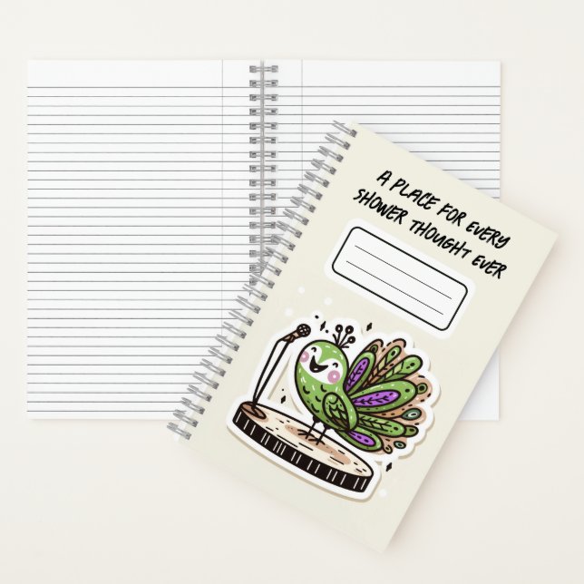 A Place for Every Shower Thought Ever - Peacock  Notebook (Inside)