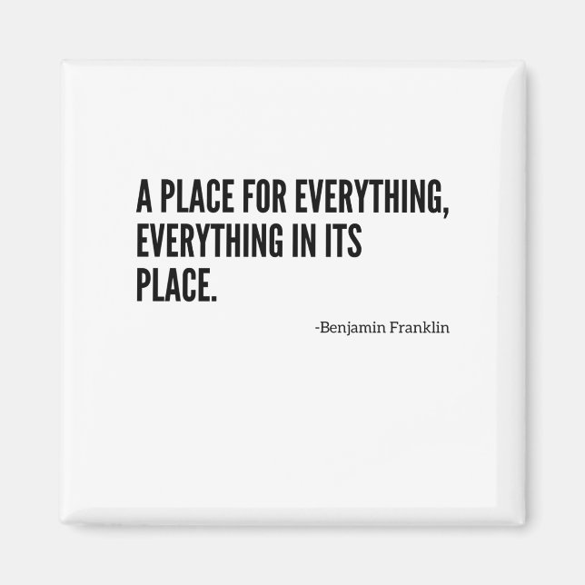 A place for everything magnet (Front)