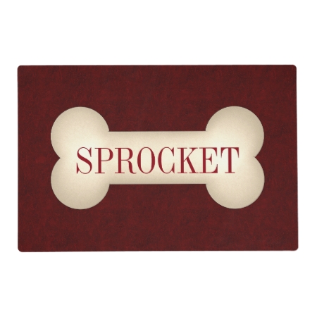 A Place For Pooch In Cream And Deep Red Placemat