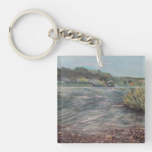 A place to dip your foot in the water keychain