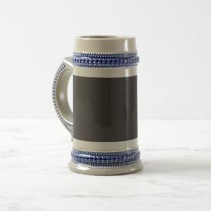 A plain dark blue pattern solid in color beer stein