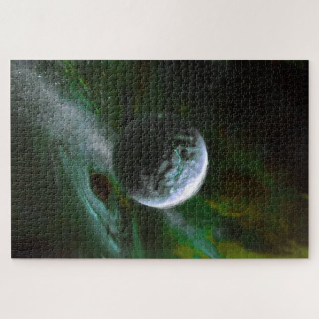 A Planet and Black Hole Jigsaw Puzzle (Horizontal)