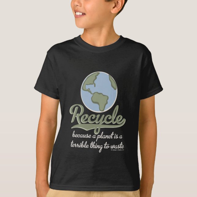 A Planet Is A Terrible Thing To Waste Kids T-shirt (Front)