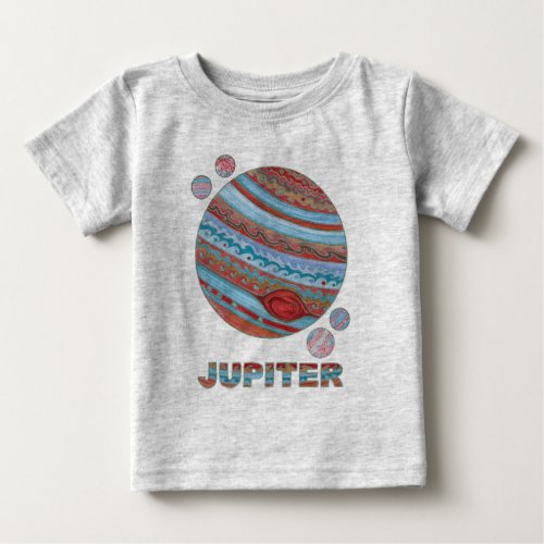 A Planet Jupiter And Moons Space Geek Fashion Baby T_Shirt