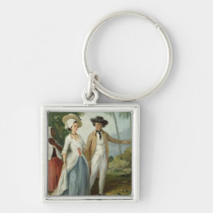 A Planter and his Wife, Attended by a Servant, c.1 Keychain