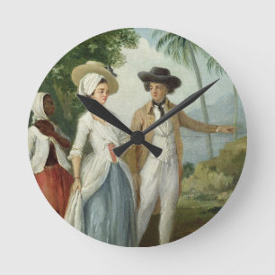 A Planter and his Wife, Attended by a Servant, c.1 Round Clock