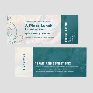 A Plate Lunch Fundraiser Charity Event Raffle Tickets