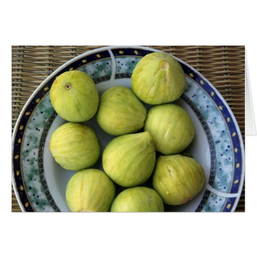 A plate of fresh Mediterranean Figs Cards (Front Horizontal)