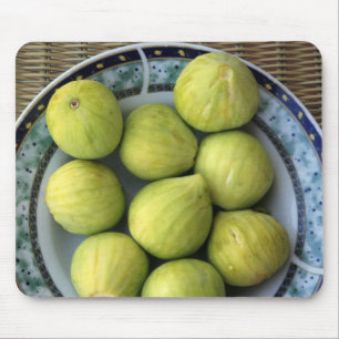 A plate of fresh Mediterranean Figs Mouse Pad