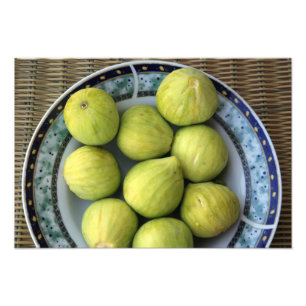 A plate of fresh Mediterranean Figs Photo Print