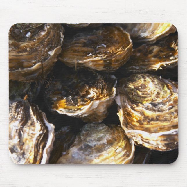 A plate of oysters. mouse pad (Front)