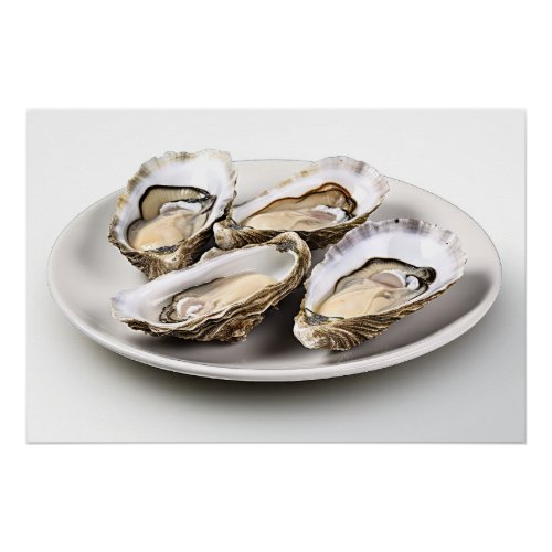 A Plate of Oysters Poster
