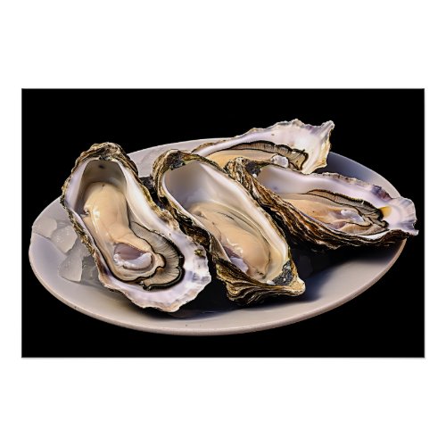 A Plate of Oysters Poster