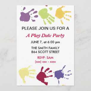 A Play Date Party Kids Invitation