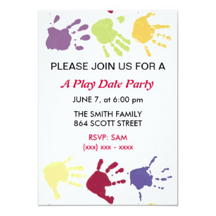 Play Date Invitations Zazzle