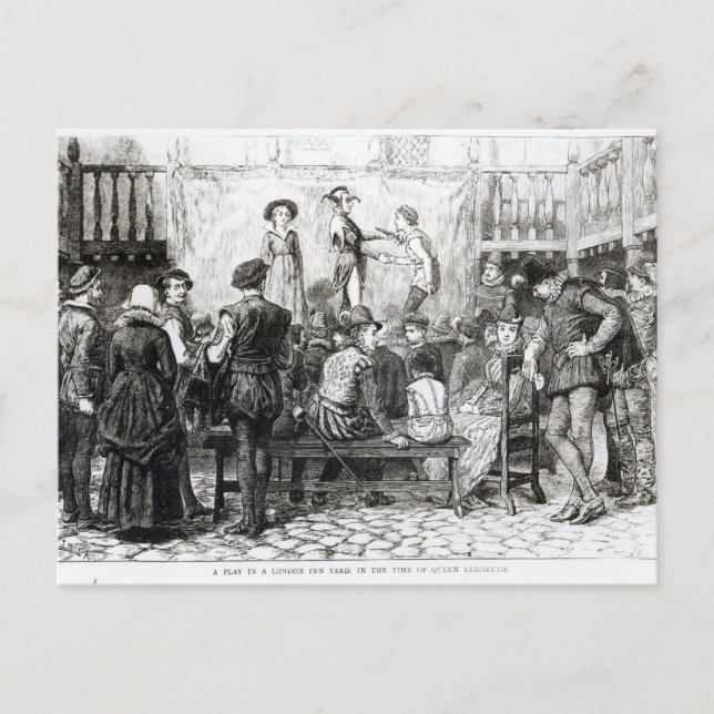 A Play in a London Inn Yard Postcard (Front)
