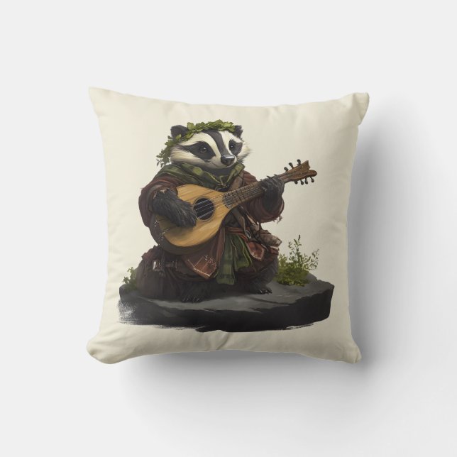 A Player of Setts Throw Pillow (Front)