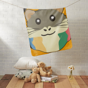 A playful and funny hamster baby blanket