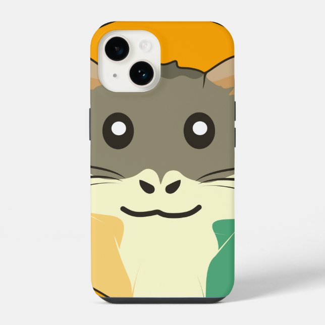A playful and funny hamster iphone case (Back)