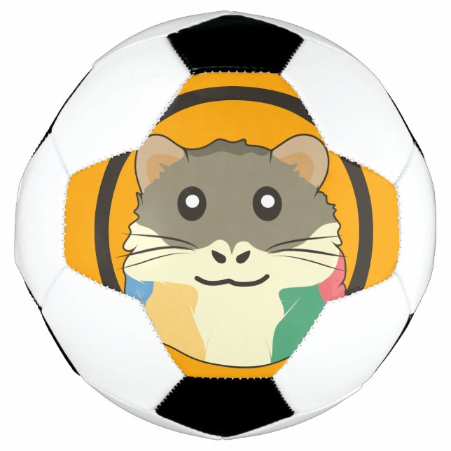 A playful and funny hamster soccer ball (Front)