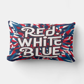 A playful design of the American Flag Lumbar Pillow