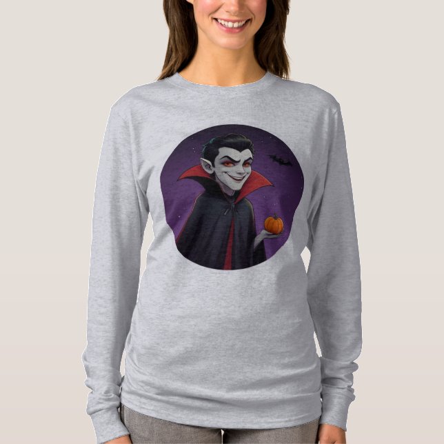 A playful Halloween Vampire themed sweatshirt perf T-Shirt (Front)