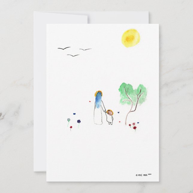 A Pleasant Walk Flat Card (Front)