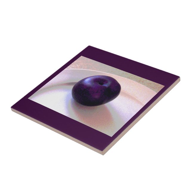 A Plum Ceramic Tile (Side)