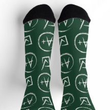 A-Plus & Checks Fashion Print Crew Socks