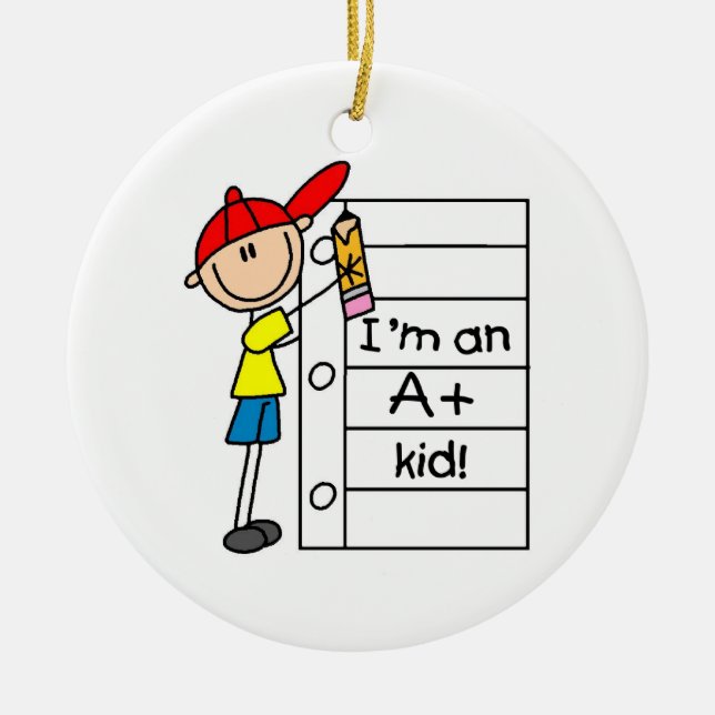 A Plus Kid Ceramic Ornament (Front)