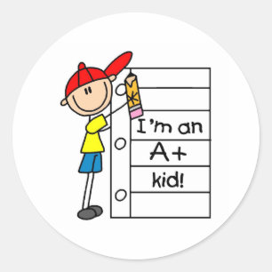 A Plus Kid Classic Round Sticker
