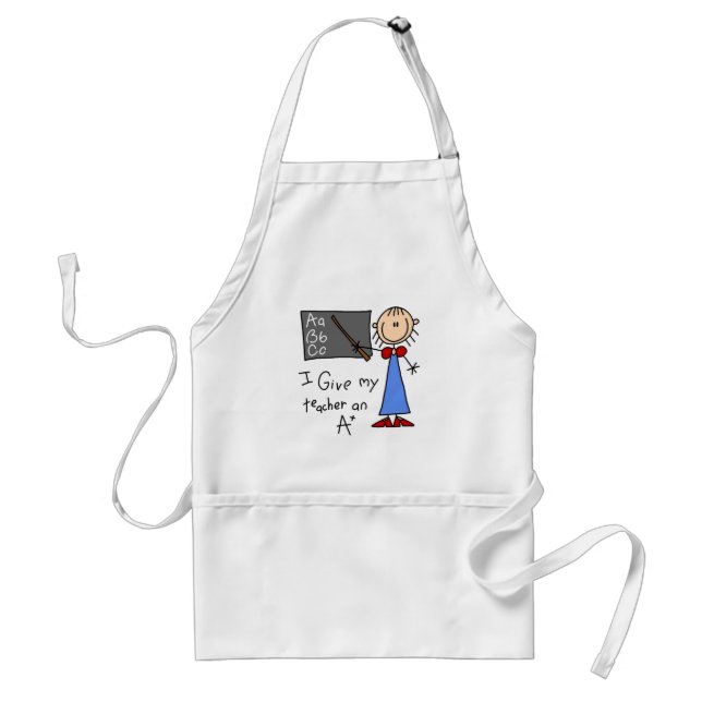 A Plus Teacher Adult Apron (Front)