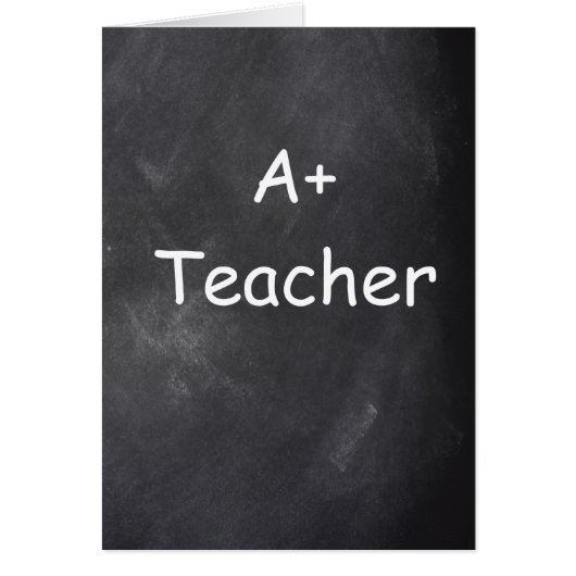 A Plus Teacher Chalkboard Design (Front)