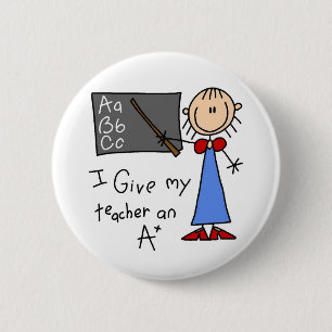 A Plus Teacher Pinback Button