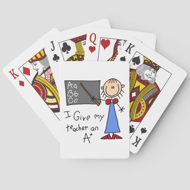 A Plus Teacher Poker Cards (Back)