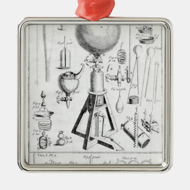 A Pneumatical Engine and it's parts Metal Ornament (Front)