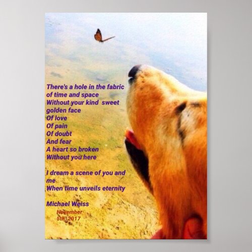 A poem celebrating the life of a lost fur baby  poster
