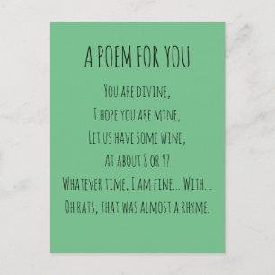 A Poem For You Postcard