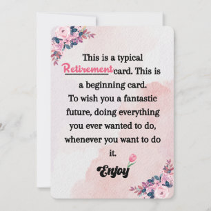 A Poetic Journey into Retirement (For Him/Her) Holiday Card