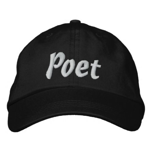 A Poets Hat Embroidered Baseball Cap