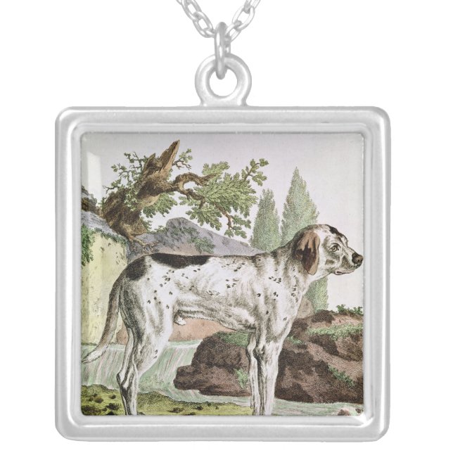 A Pointer, illustration from 'Histoire Silver Plated Necklace (Front)