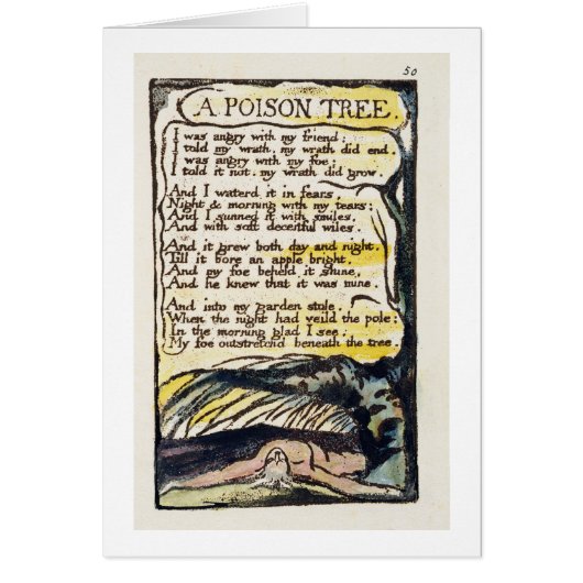 'A Poison Tree', plate 50 (Bentley 49) from 'Songs Cards (Front)