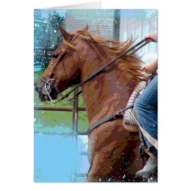 A Pole Bending Horse Cards (Front)
