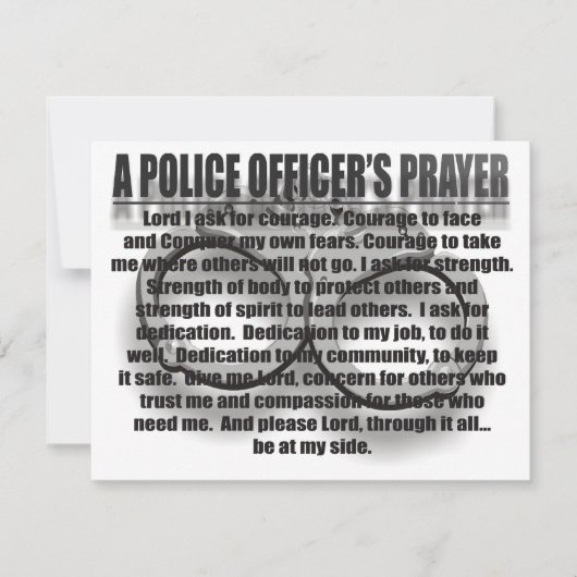 A POLICE OFFICER'S PRAYER (Front)