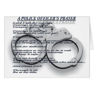 A POLICE OFFICER'S PRAYER CARDS