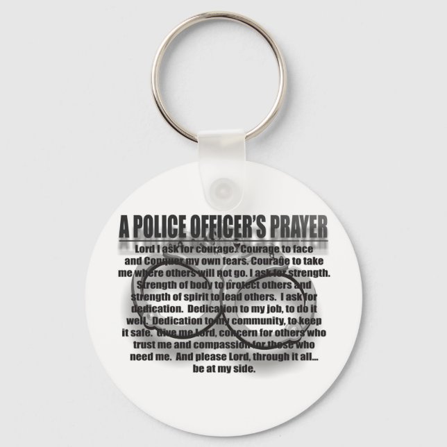 A POLICE OFFICER'S PRAYER KEYCHAIN (Front)