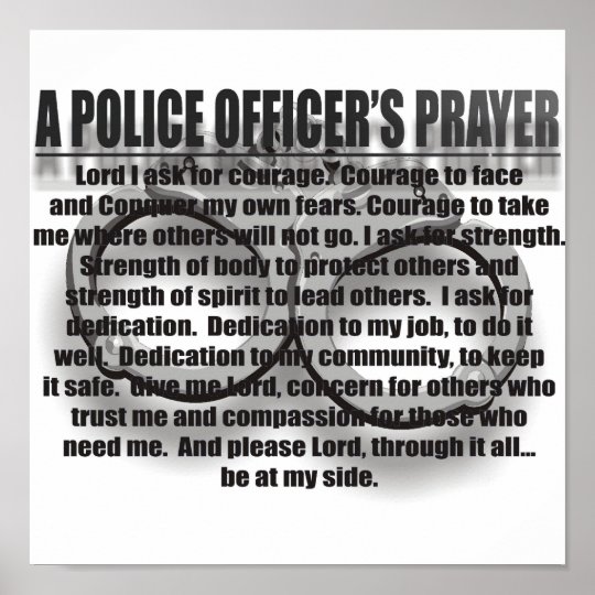 A Police Officer's Prayer Poster 