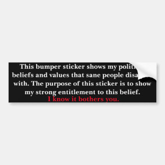 A Political Message for Your Car Bumper Sticker