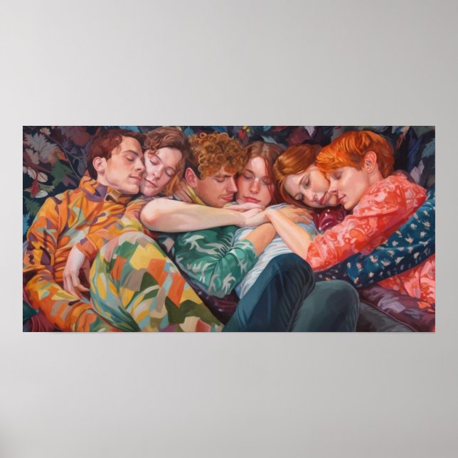 A poly pajama puppy pile poster (Front)