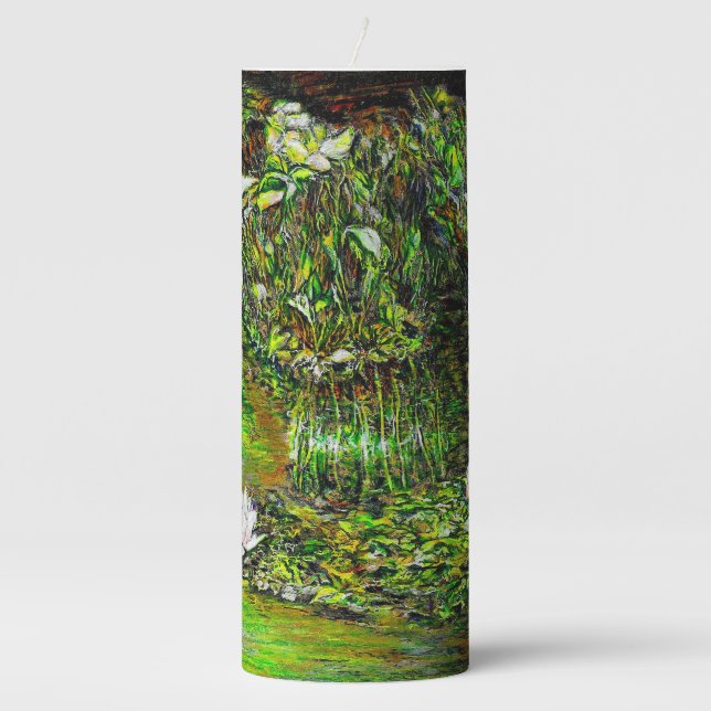 A Pond with Unpure Thoughts Pillar Candle (Front)